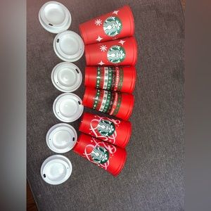 Starbucks Reusable Red Cup 16oz Six Christmas Xmas Grande Holiday 2020 2021 2022